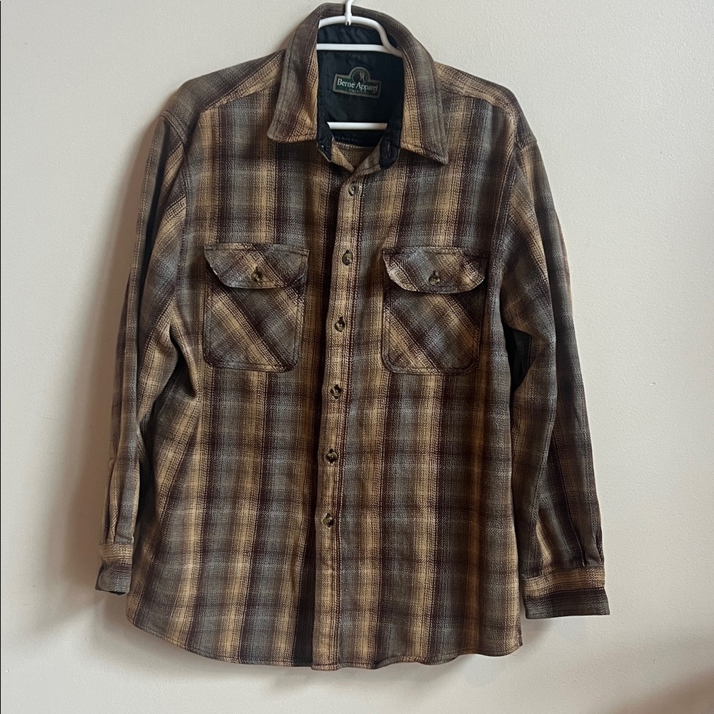 Berne Apparel Men's Black Casual Button Down Shirt